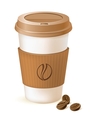 Coffee paper cup vector image