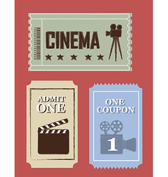 Cinema tickets vector image