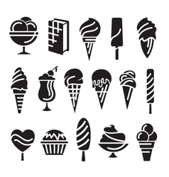 Ice creams set vector image