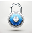 Combination pad lock vector image