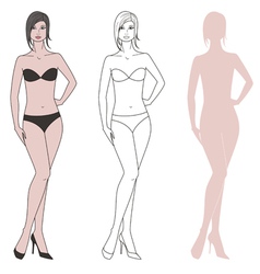 Women figure vector image