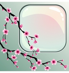Pink blossoms vector image