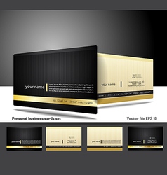 Personal business cards set vector image