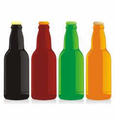 Beer bottles set vector image