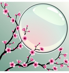 Pink blossoms vector image
