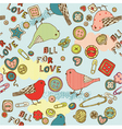 Love birds vector image