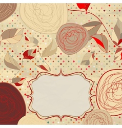 Vintage rose card vector image