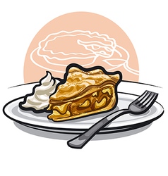 Apple pie vector image