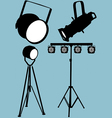 Stage spotlights vector image