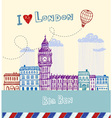 I love London vector image