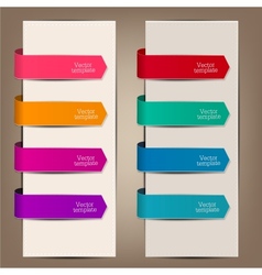 Colorful bookmarks and arrows for text Colorful bookmarks and arrows for text vector image