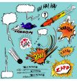 Set of comic book elements vector image