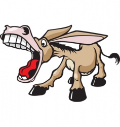 Braying donkey vector image