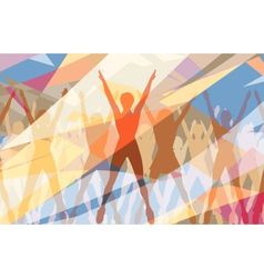 Aerobic color vector image