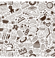 Coffee and sweets - seamless pattern vector image