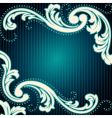 Square vintage rococo background vector image
