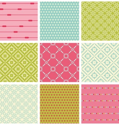Seamless colorful backgrounds collection - vintage vector image