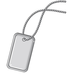 Blank metallic identification plate vector image