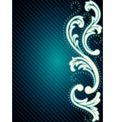 Vertical vintage rococo background vector image