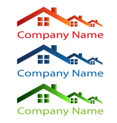 Real estate houses logo vector image