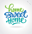 Home sweet home hand lettering vector image