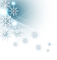 Christmas background with snowflakes vector image
