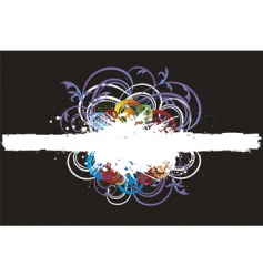 Flower border vector image