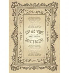 Vintage frame design vector image