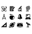 Education icons vector image