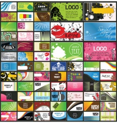 Set of business cards vector image