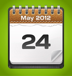 Leather Calendar vector image