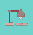 Flat icon with thin lines lamp book Flat icon with thin lines lamp book vector image