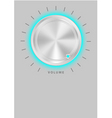 Metallic volume knob vector image
