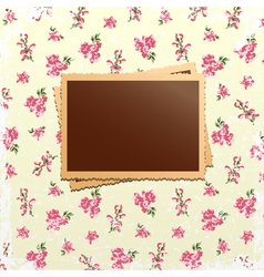 Photo cards on shabby chic background vector image