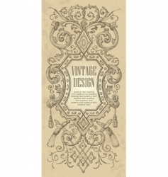 Vintage frame design vector image