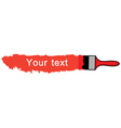 Brush red vector image