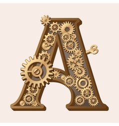 Mechanical alphabet vector image