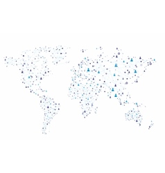 Global human connection vector image