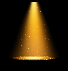 Gold spotlights Gold spotlights vector image