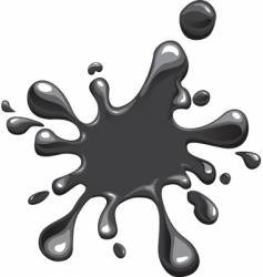 Black splodge vector image