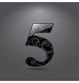 Digit five vector image