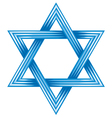 Star of david - symbol of israel vector image