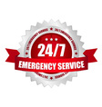 24-7 emergency service button vector image