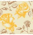 Yellow roses pattern vector image