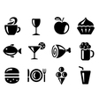 Food and drink icons vector image