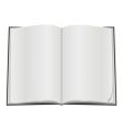 Blank open book vector image