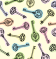 Pattern with keys Pattern with keys vector image