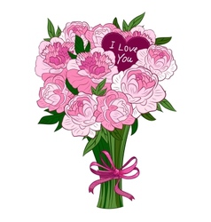 Pink peonies Pink peonies vector image
