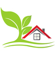 Real estate house with tree vector image