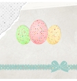 Easter eggs card EPS 8 vector image